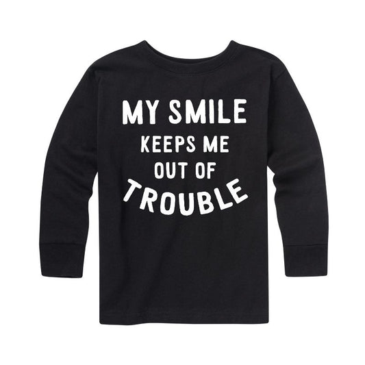 Boys' - Instant Message - My Smile Trouble Long Sleeve Graphic T-Shirt