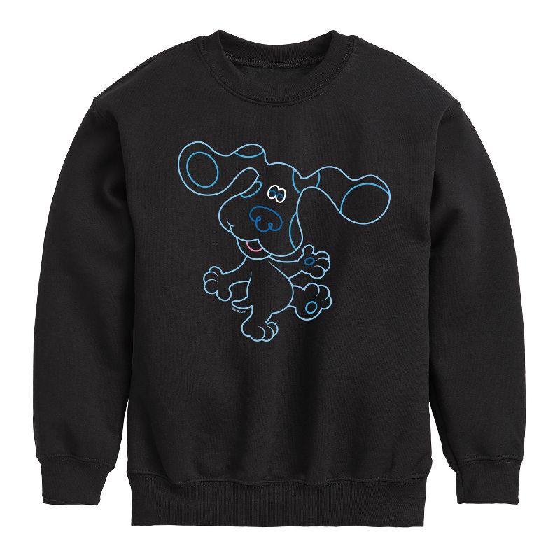 Boys' - Blue's Clues & You! - Blue Outline Graphic Long Sleeve Fleece Sweatshirt