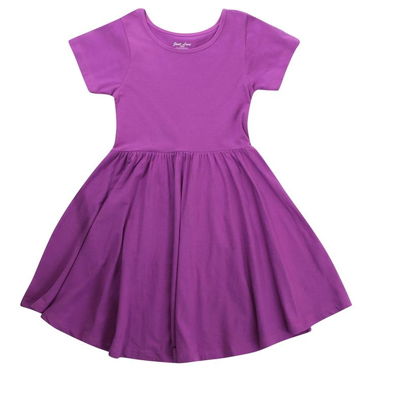 Just Love Girls Twirl Dress Girls Short Sleeve Twirly Skater Dress