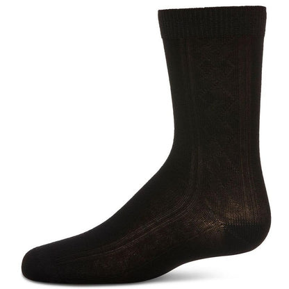 Memoi Boys' Clocking Argyle Cotton Blend Dress Socks