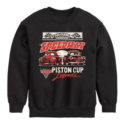 Boys' - Cars - Thunder Hollow Piston Cup Graphic Long Sleeve Fleece Sweatshirt