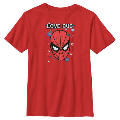 تي شيرت Marvel Spider-Man Candy Heart Love Bug للأولاد