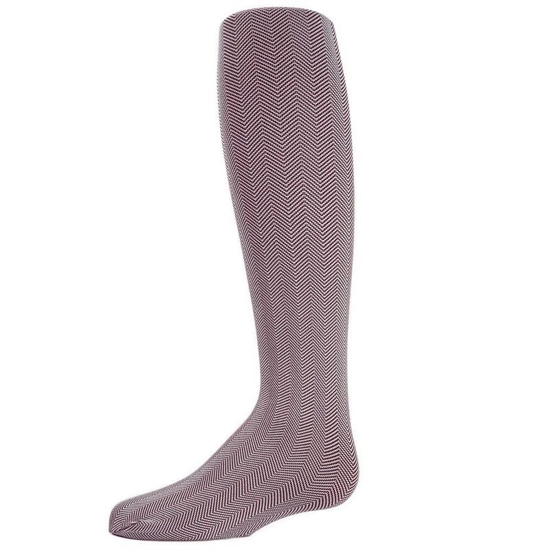 Memoi Girls Essentials Herringbone Opaque Tights