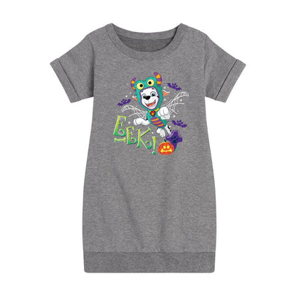 فستان صوف بأكمام قصيرة من إيك برسومات باو باترول للبنات