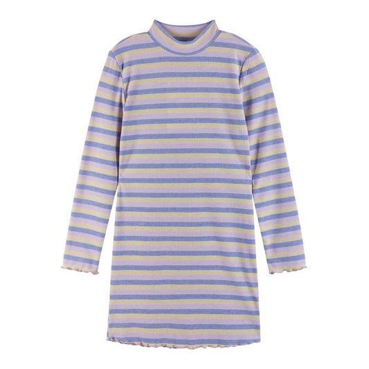 Andy & Evan  Kids  Knit Striped Mock Neck Dress