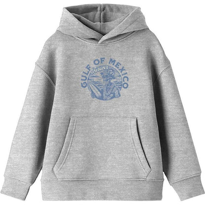 Gulf of Mexico Forever Vintage Skeleton Youth Long Sleee Hoodie