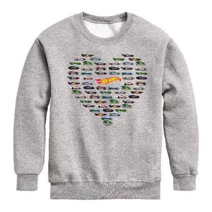 Boys' - Hot Wheels - Valentine's Hot Wheels Graphic Long Sleeve Fleece Sweatshirt