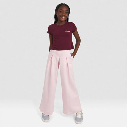 Champion Girls' Pleated Fleece Wide Leg Pants