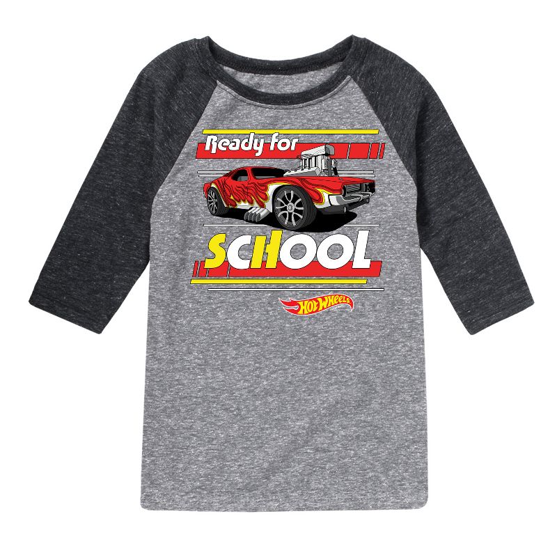 Boys' - Hot Wheels - Ready For School Raglan Graphic T-Shirt