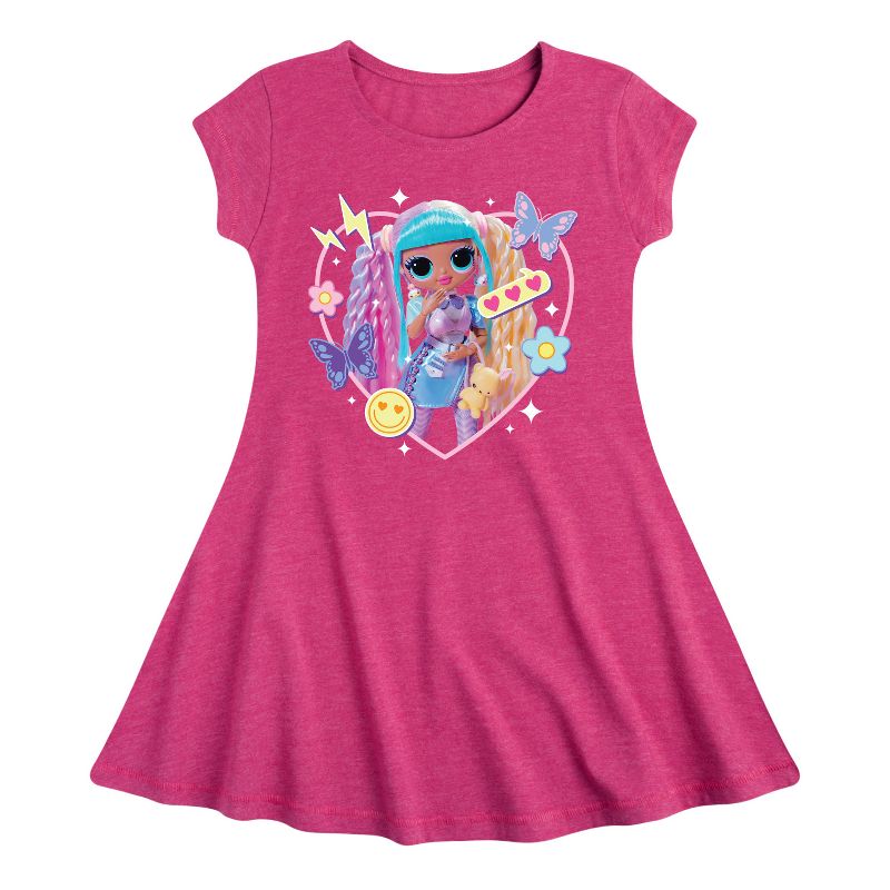 Girls' - LOL Surprise! - Candylicious, Butterflies, & Hearts Fit & Flair Cap Sleeve Dress