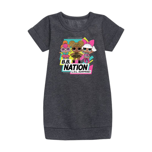 Girls' - LOL Surprise! - B.B. Nation Graphic Short Sleeve Fleece Dress