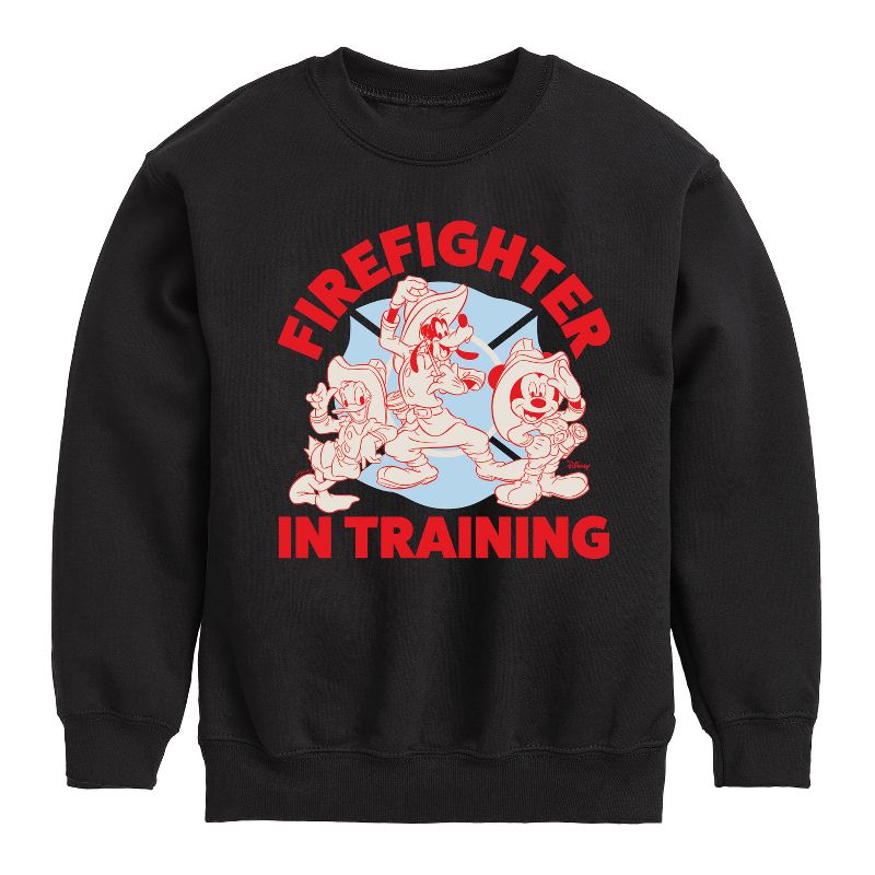 Boys' - Disney - Firefighter Mickey & Friends Graphic Long Sleeve Fleece Sweatshirt