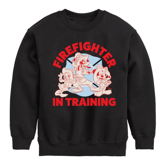 Boys' - Disney - Firefighter Mickey & Friends Graphic Long Sleeve Fleece Sweatshirt
