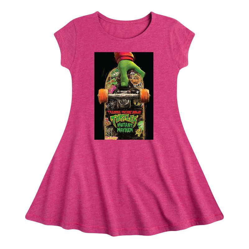 Girls' - Teenage Mutant Ninja Turtles - Mutant Mayhem Fit & Flair Cap Sleeve Dress