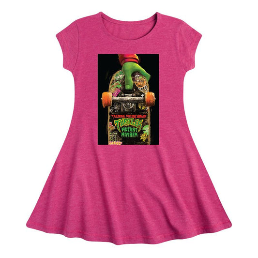 Girls' - Teenage Mutant Ninja Turtles - Mutant Mayhem Fit & Flair Cap Sleeve Dress