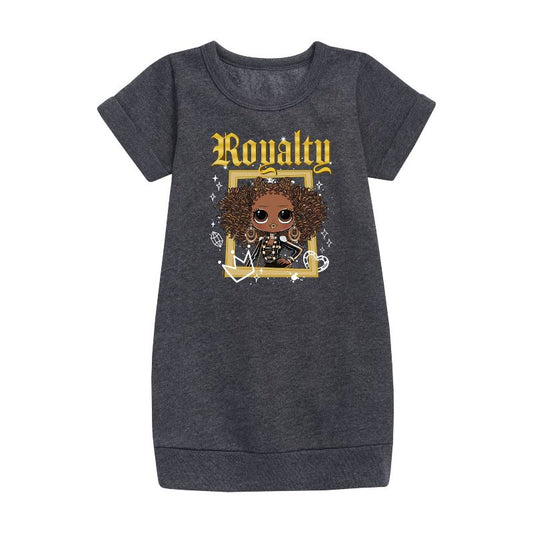 Girls' - LOL Surprise! - Royal Bee Graphic Short Sleeve Fleece Dress