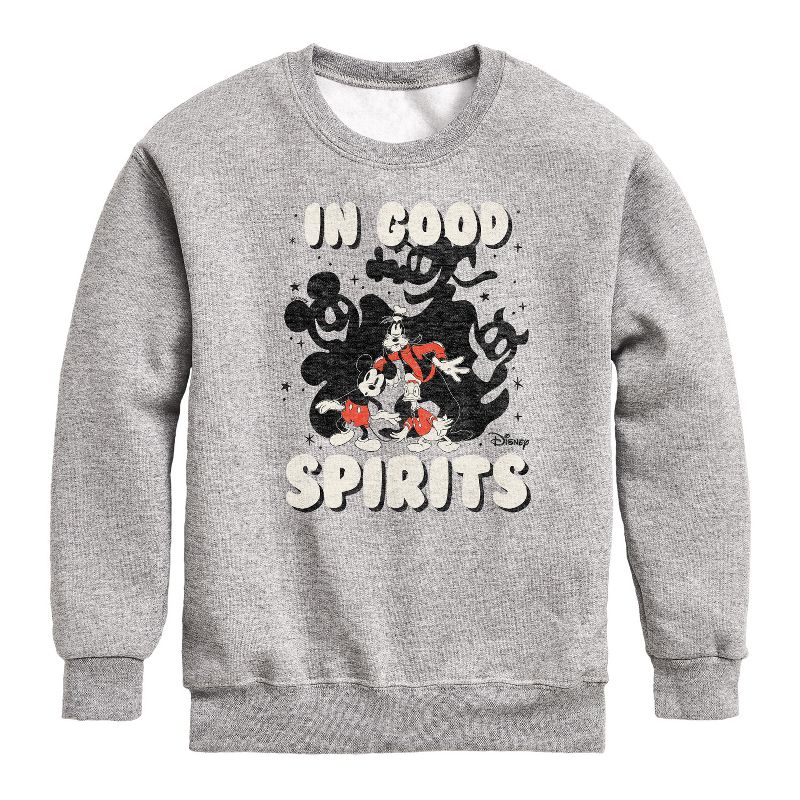 Boys' - Disney - In Good Spirits Graphic Long Sleeve Fleece Sweatshirt