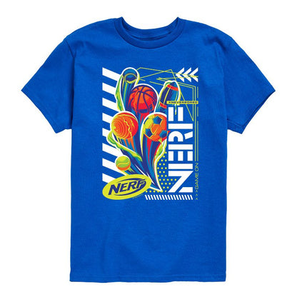 تي شيرت NERF Sports Game On للأولاد بأكمام قصيرة ورسومات جرافيكية
