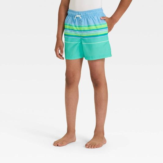 Boys' Striped Trunks - Cat & Jack™ Blue