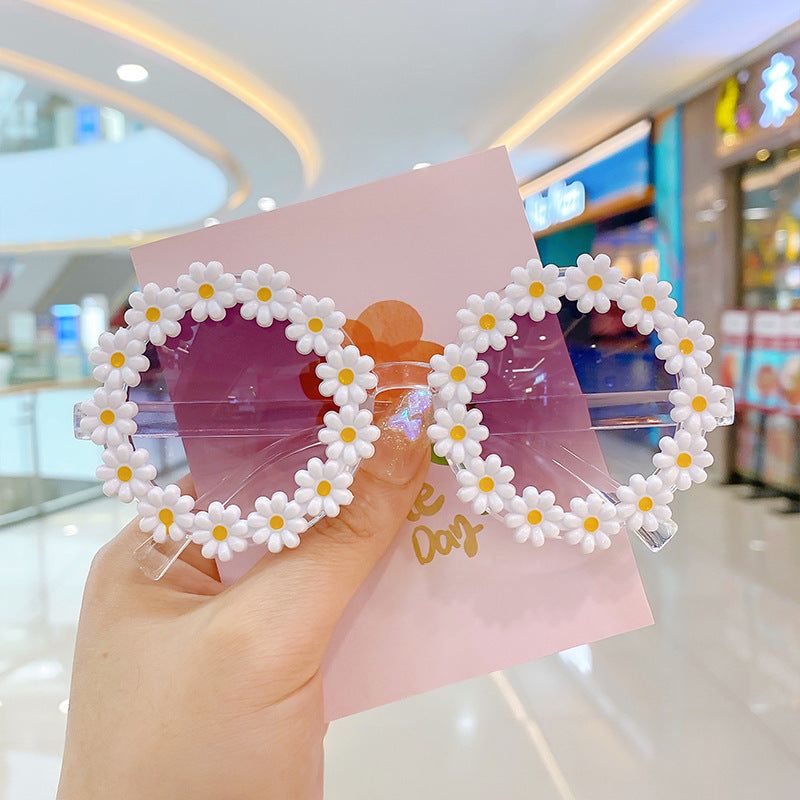 MyKids-Usa Girls Lovely Sunflower Round Frame Sunglasses