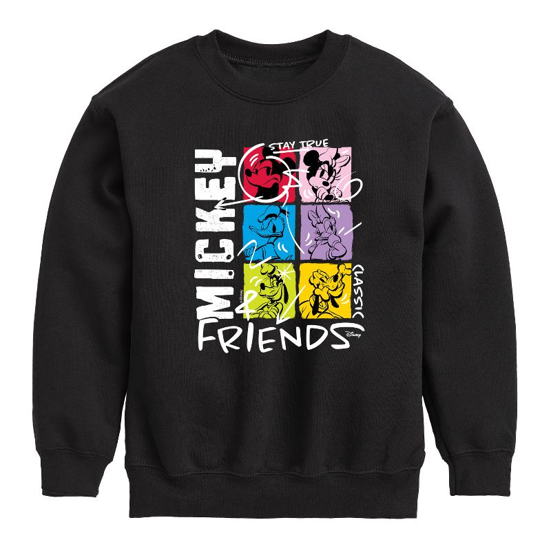 Boys' - Disney - Streetwear Shot Graphic Long Sleeve Fleece Sweatshirt
