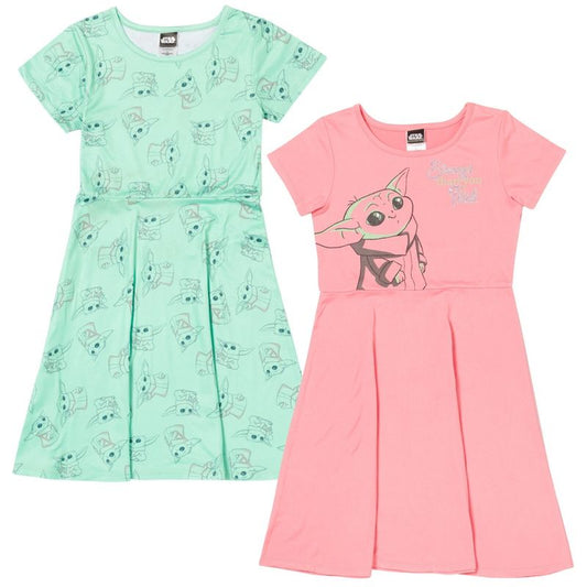Star Wars The Child Girls 2 Pack Skater Dresses Little Kid to Big Kid
