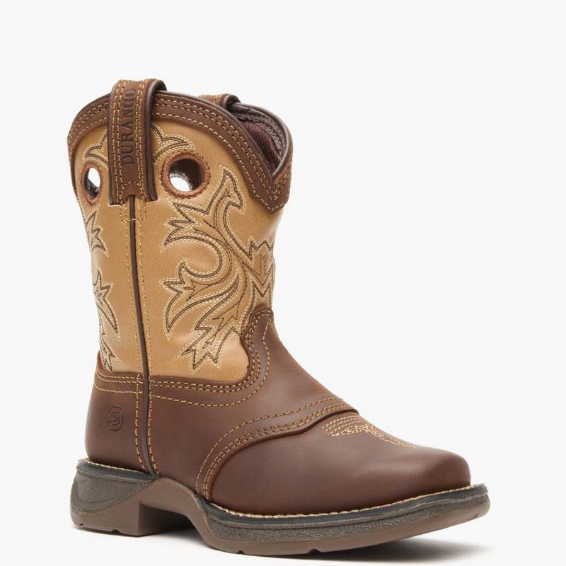 Kids Lil’ Rebel by Durango Little Kids’ Brown Tan Western Boot