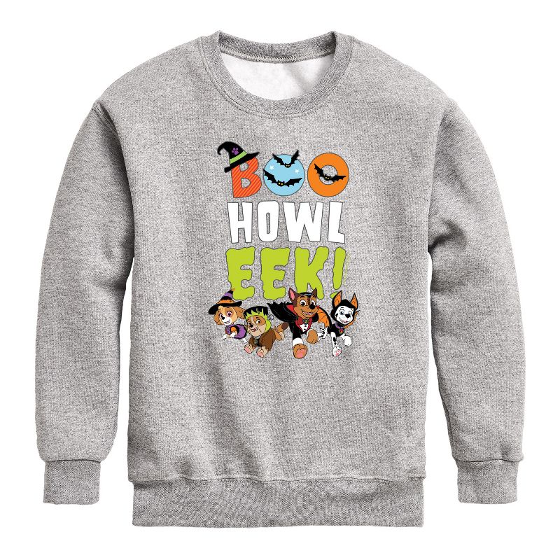 Boys' - Paw Patrol - Howl Eek Pups Graphic Long Sleeve Fleece Sweatshirt