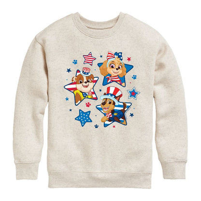Boys' - Paw Patrol - Americana Graphic Long Sleeve Fleece Sweatshirt