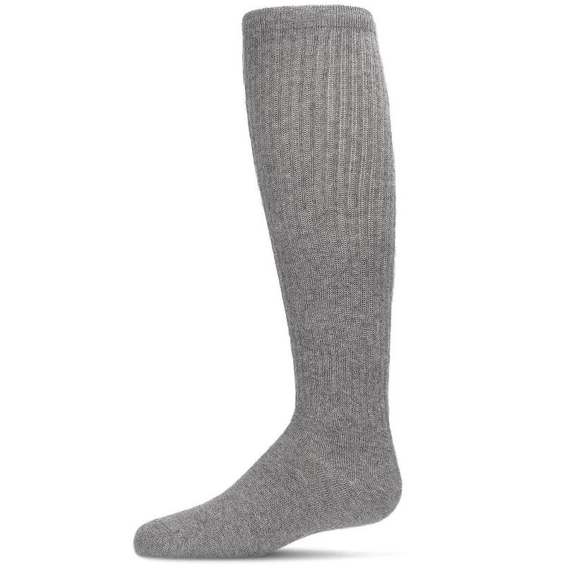 Memoi Girl's Athletic Ribbed Cotton Blend Knee High Sock