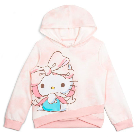 Hello Kitty Girls French Terry Pullover Crossover Hoodie Toddler