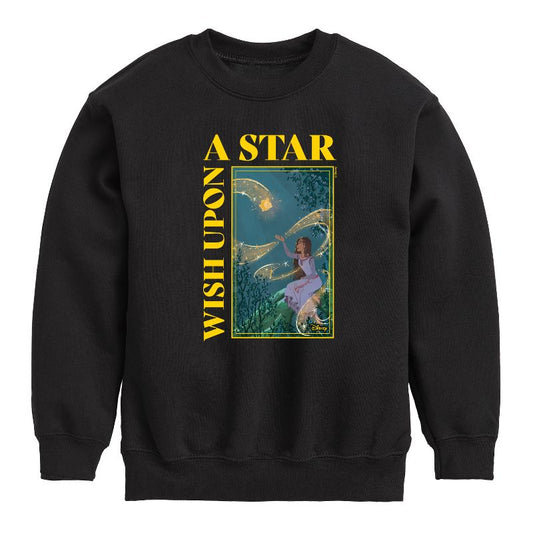 Boys' - Disney - Wish Upon A Star Graphic Long Sleeve Fleece Sweatshirt