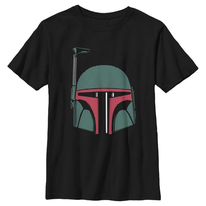 Boy's Star Wars: The Empire Strikes Back Boba Fett Helmet T-Shirt
