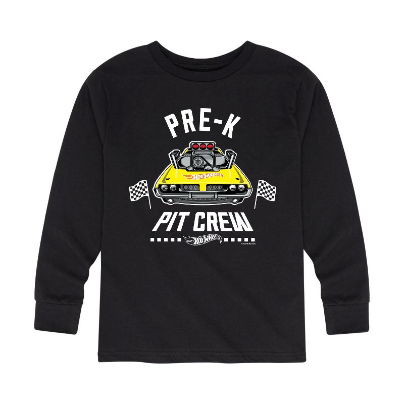 Boys' - Hot Wheels - Pit Crew Pre K Long Sleeve Graphic T-Shirt