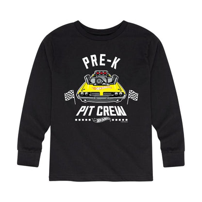 Boys' - Hot Wheels - Pit Crew Pre K Long Sleeve Graphic T-Shirt