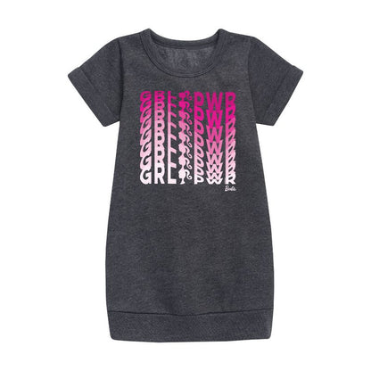 فستان باربي - قوة الفتاة في موجة الوهم - فستان من الصوف بأكمام قصيرة