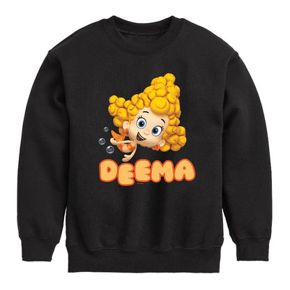 Boys' - Bubble Guppies - Deema Graphic Long Sleeve Fleece Sweatshirt
