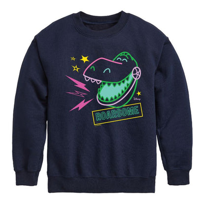 Boys' - Disney - Roarsome Rex Graphic Long Sleeve Fleece Sweatshirt