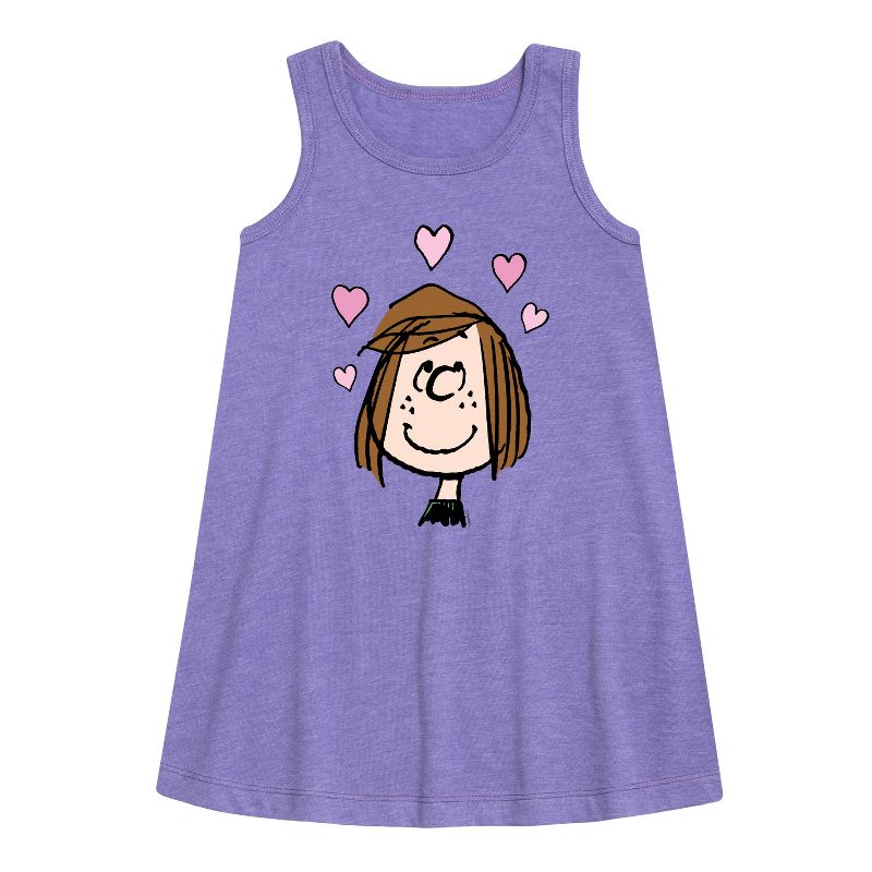 Girls' - Peanuts - Patty Valentines Graphic Sleeveless Aline Dress