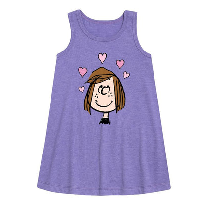 Girls' - Peanuts - Patty Valentines Graphic Sleeveless Aline Dress