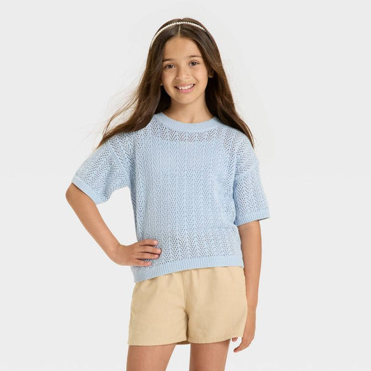 Girls' Short Sleeve Pullover Sweater - Cat & Jack™
