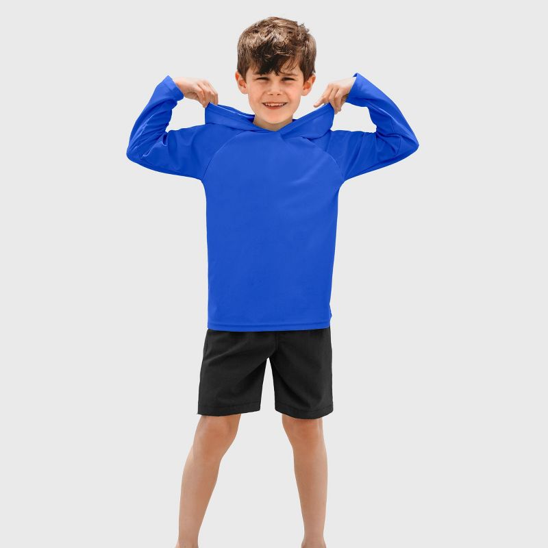 City Threads Swim UPF 50+ Hooded Long Sleeve Rashguard Tee for Boys and Girls - USA-Made (Part 2)