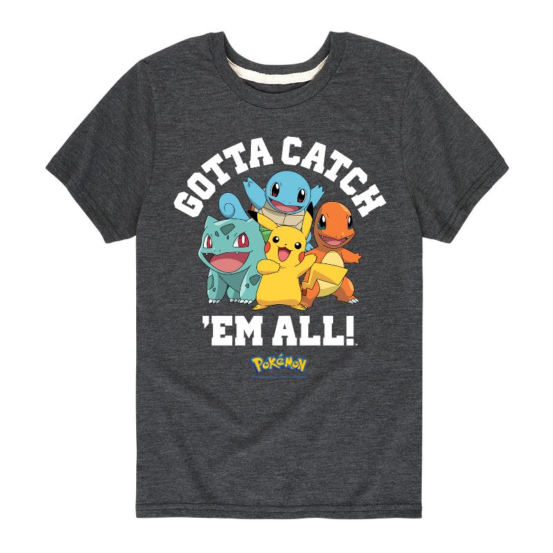 تي شيرت جرافيكي بأكمام قصيرة للأولاد - بوكيمون - يجب أن نمسكهم جميعًا