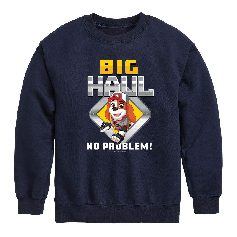 Boys' - Paw Patrol - Al Big Haul No Problem Graphic Long Sleeve Fleece Sweatshirt