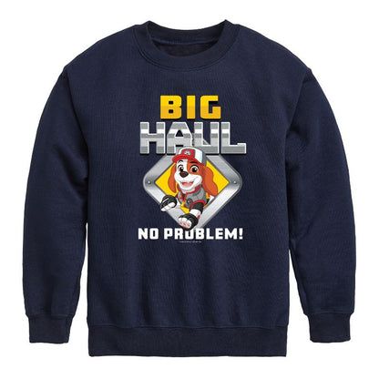 Boys' - Paw Patrol - Al Big Haul No Problem Graphic Long Sleeve Fleece Sweatshirt