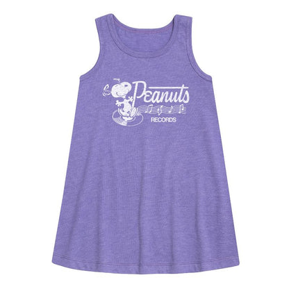 Girls' - Peanuts - Dancing Snoopy Graphic Sleeveless Aline Dress