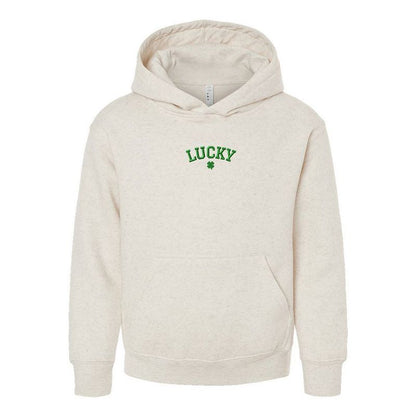 The Juniper Shop Embroidered Lucky Clover Youth Graphic Hoodie
