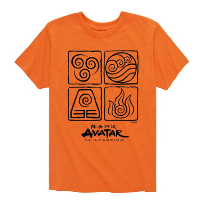 Boys' - Avatar: The Last Airbender - Four Elements Short Sleeve Graphic T-Shirt