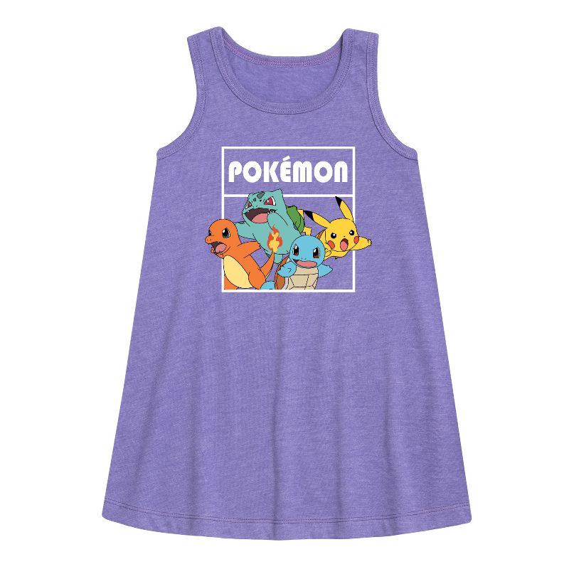 Girls' - Pokémon - Team Pokémon Graphic Sleeveless Aline Dress