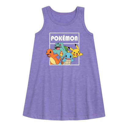 Girls' - Pokémon - Team Pokémon Graphic Sleeveless Aline Dress